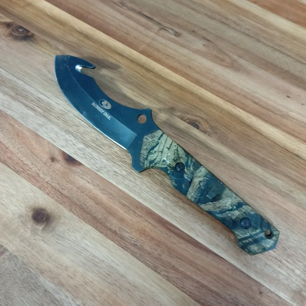 Mossy Oak Camo Camoflauge Knife Set Fixed Blade Gut Hook Hunting Fishing‎